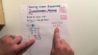 Solving Linear Equations - Substitution Method - Mrs. Taylor LMS