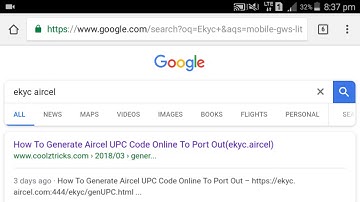 How to port Aircel to any other network and How to get Aircel UPC code