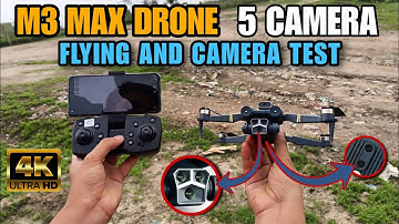 M3 Max Drone | 5 Camera Drone | Flying and Camera Test , Battery Text | M3 MAX Camera Drone