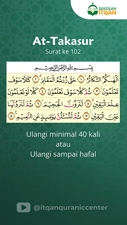 102_Surat At-Takasur #Hafalanmudah #cepathafalquran #tilawati #Sekolahitqan