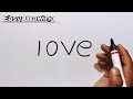 How To Turn Words 'Love' Into A Rat Easy | Rat Drawing Easy Step By Step For Beginners