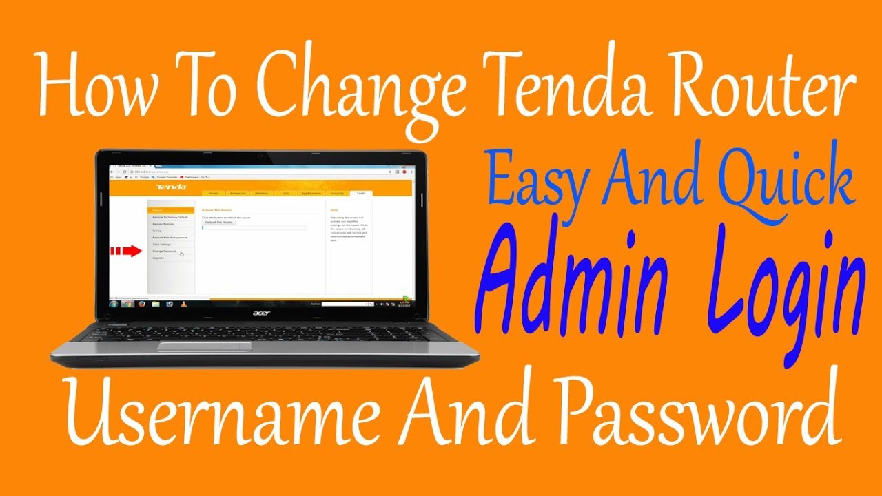 How To Change Tenda Router Admin Password Easy And Quick In Hindi[Inchanji Technical] - YouTube