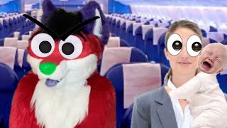 Angry Furry on Airplane  😡✈️🦊