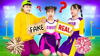 Real Cheerleader vs Fake Cheerleader  Funny Stories About Baby Doll Family