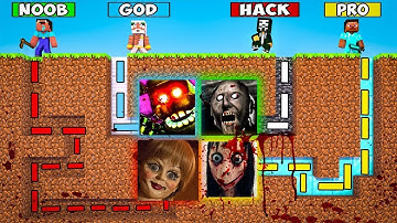 NOOB vs PRO vs HACKER vs GOD : SCARY MAZE CHALLENGE IN MINECRAFT ! AMV SHORT Animation