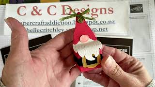 Make a Santa treat box with the Design a Treat Box & Gnome dies from Stampin' Up!