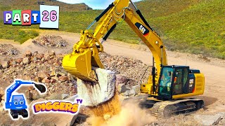 Huge Diggers For Kids | Scooping, Digging, Loading & More!