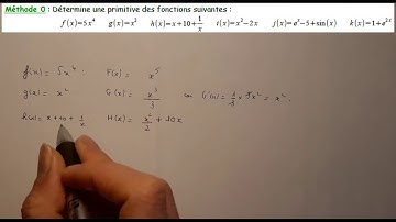 Méthode 0 : Déterminer une primitive