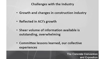 An Introduction and Overview to ACI 134 Constructability Committee