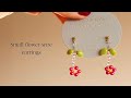 初心者でも簡単小さなお花のビーズピアスの作り方DIY making a handmade embroidery beads earrings｜ハンドメイドアクセサリー刺繍イヤリング