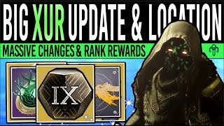 Destiny 2: XUR RETURNS & MASSIVE UPDATE! New Xur RANKS, Inventory Location & Strange Coins (7 June)