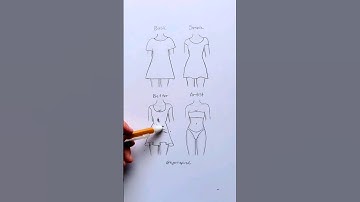 How to draw a dress👗Which level can  you draw?!#artwork #drawing #fashion #style #painting #artist
