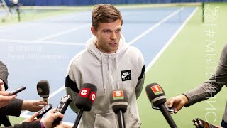 DAVIS CUP. Германия - Беларусь. Команда Беларуси провела открытую тренировку для СМИ