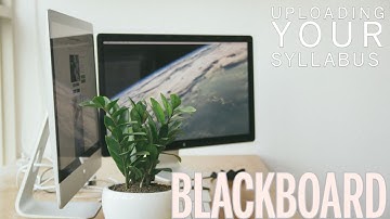 Blackboard: Uploading your Syllabus