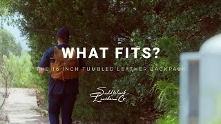 What Fits - 16&quot; Tumbled Leather Backpack