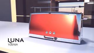 Toster Luna Solar Red Long Slot 23250-56 Russell Hobbs