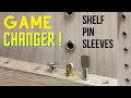 Adjustable Shelf Pin Inserts - How to Use Metal Shelf Pin Sleeves