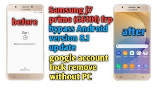 samsung j7 prime (G610f) frp bypass without PC || samsung j7 prime google account lock remove