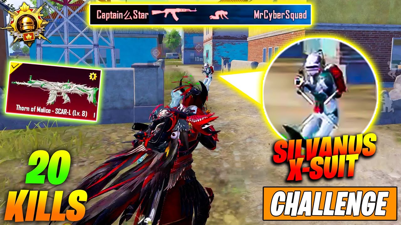😱 OMG !! SILVANUS X-SUIT WITH NEW LEVEL 8 SCAR-L CHALLENGED ME & BLOODRAVEN X-SUIT IN BGMI