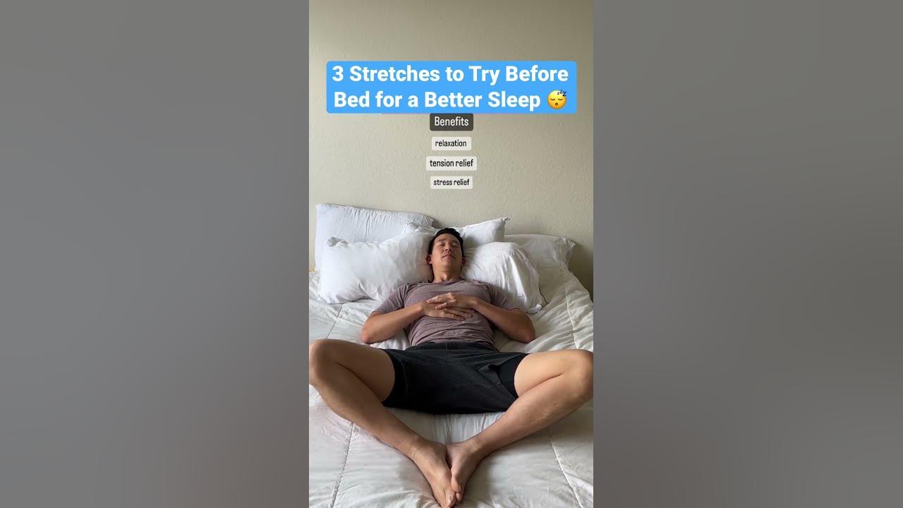 Sleep Better Tonight with Pre-Bed Stretches #stretching #sleep