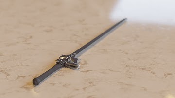 Elucidator(SAO) In Blender 2.81 | Anime Weapon Time-Lapse