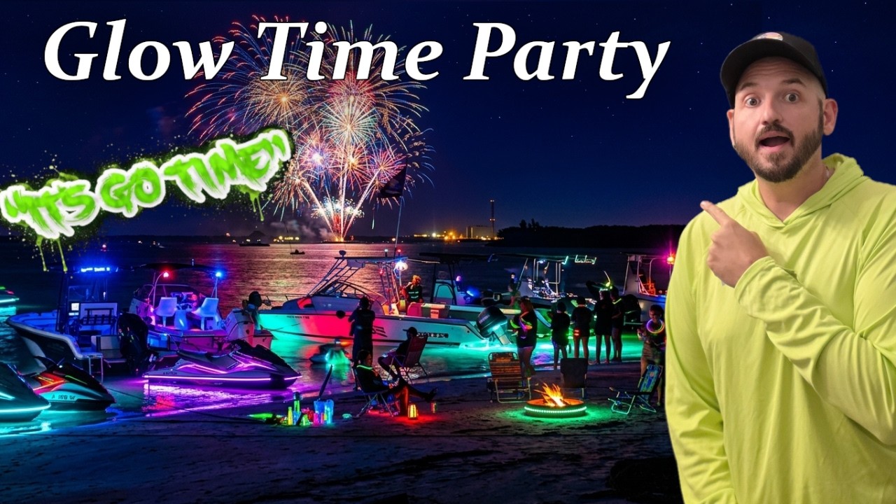 We Took the Boat to a GLOW PARTY on the Water!