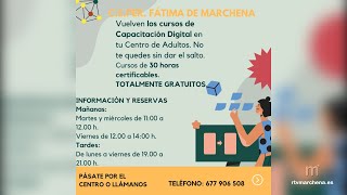 El Centro de Adultos Fátima de Marchena acogerá un nuevo curso de capacitación digital