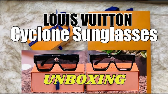 Louis Vuitton Sunglasses Z1578E Black Gold Side LV Logo Cyclone Millionaire