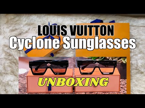 Louis Vuitton Cyclone Grey Marble Sunglasses Light Grey Acetate. Size E