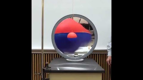 Oscillating a sphere in front of a Concave Mirror gives interesting reflection.