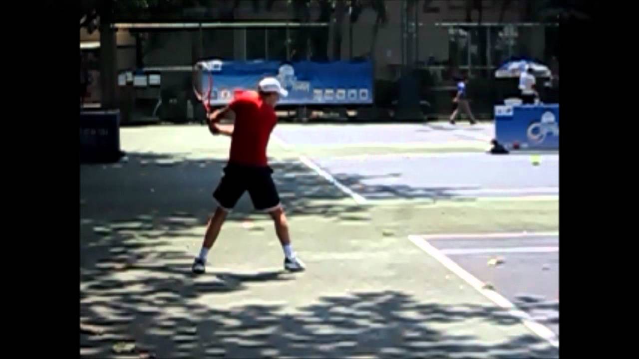 Super Slow motion Two handed backhand YouTube