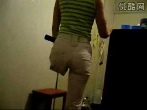 chinese female amputee LAK left above knee on one crutch - YouTube