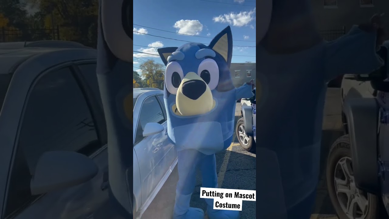 How to wear Bluey mascot costume YouTube