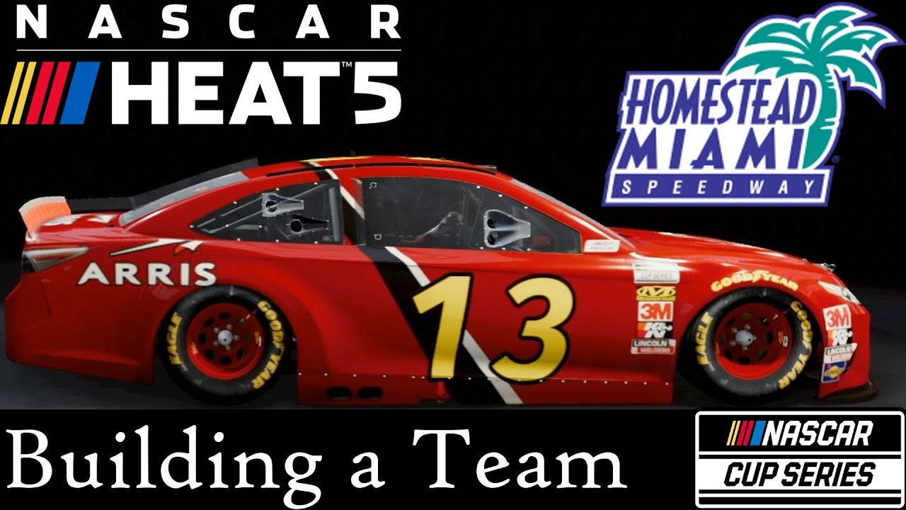 Building A Cup Team - NASCAR Heat 5 Career Mode Gameplay - ENGINE UPGRADE and Racing at Homestead