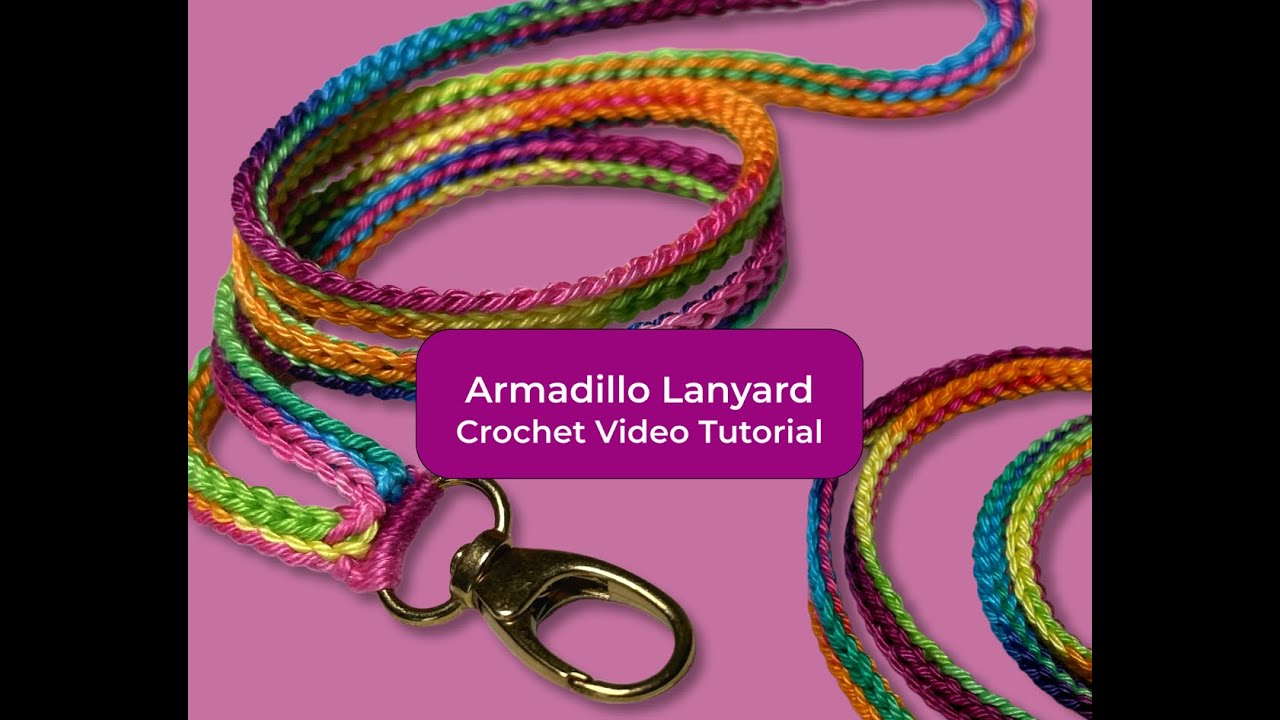 Armadillo Lanyard Crochet Tutorial