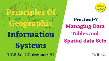 Practical-7 (b,c,d) Managing data tables and Spatial data sets.