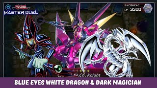 Blue Eyes White Dragon feat Dark Magician, yu gi oh master duel