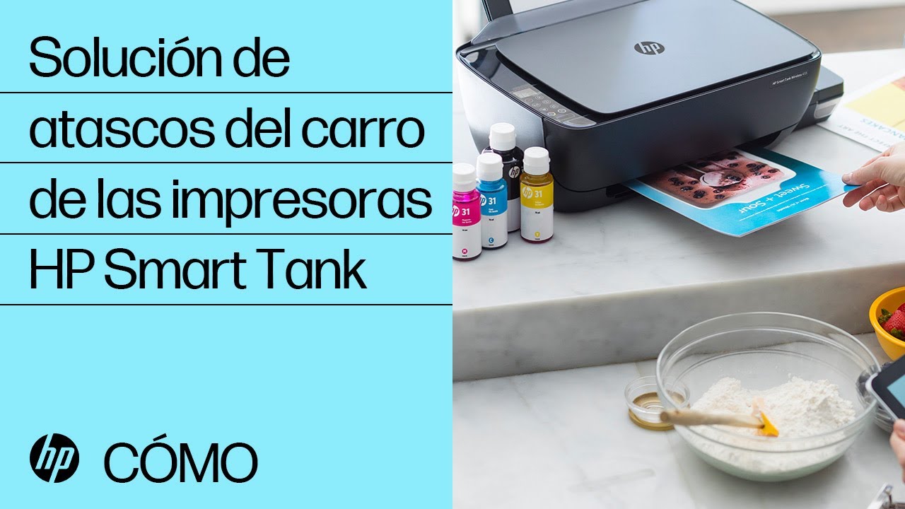 Solución de atascos del carro de las impresoras HP Smart Tank | @HPSupport  - YouTube