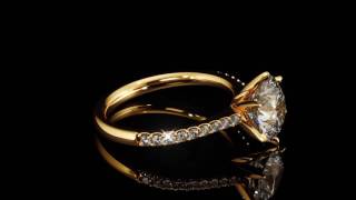 Everlasting love with side small diamonds in yellow 18k gold South Africa diamonds