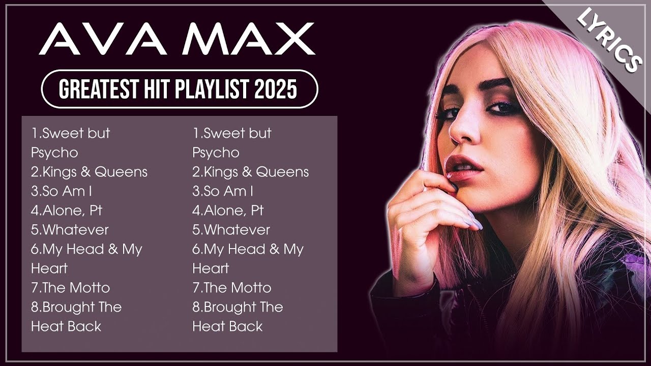 Top AVA MAX Songs Playlist 2025 | AVA MAX Greatest Hits Collection Of All Time