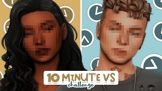 10 Minute VS ⏳ (Female vs Male Sim) | Sims 4 Create a Sim Challenge
