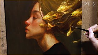 Fantasy Gold Fish Portrait 🎨 OIL PAINTING TIME LAPSE