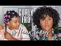 NATURAL HAIR CURLY FRO WITH FAUX BANGS | HOW TO