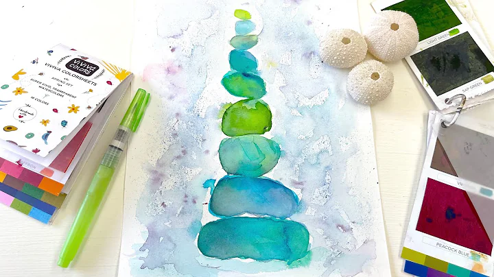 How to Paint Sea Glass - Super Easy Warm Up Waterc...