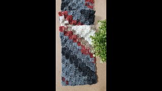 طريقه عمل كوفيه بغرزة c2c كروشية  //How to crochet c2c scarf