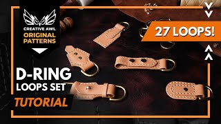 27 different D-ring Loops Set for bags or key rings