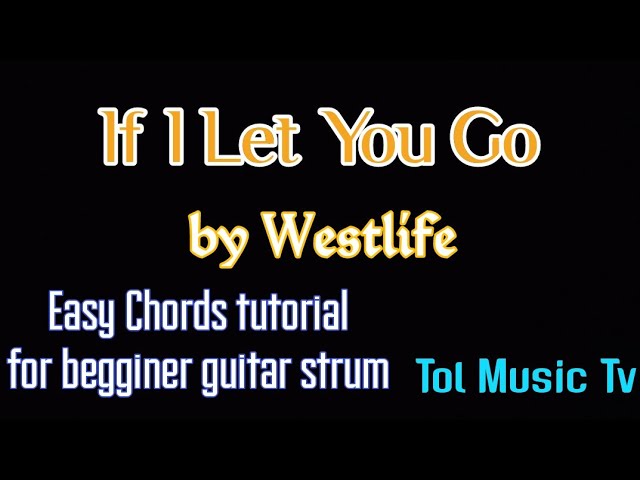 If Let You Go,,,by westlife Easy chords for begginers guitar @TOLMUSICTV