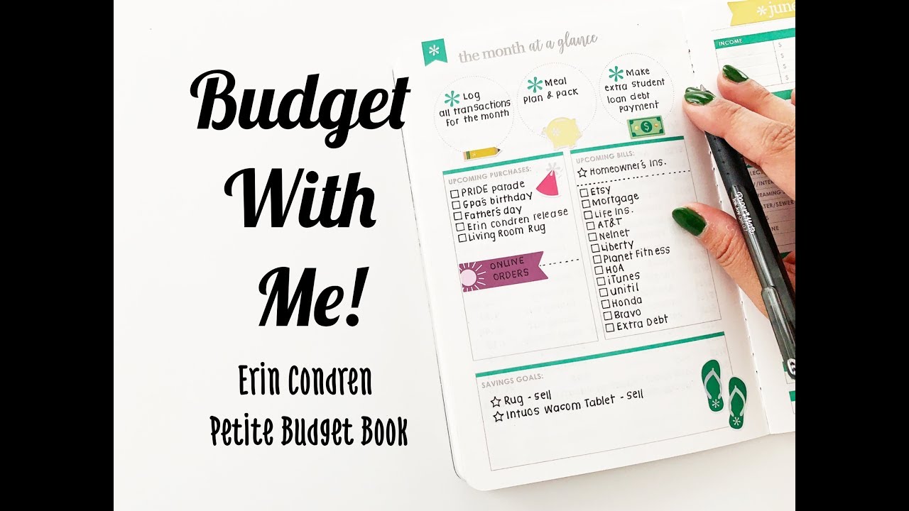 June Funds 2019 Thirty day period at a Seem - Erin Condren Pee Spending plan Planner image about Month at a Glance Budget identified as June Spending plan 2019 Thirty day period at a Seem - Erin Condren Pee Finances Planner