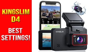 Kingslim D4 Dual Dash Cam Full Menu &amp; Recommended Settings (4K, 2K, HD, GPS, WIFI App, Park Monitor)