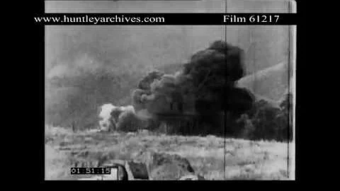 Khe Sanh Marine Base is Bombed, February 1968.  Archive film 61217